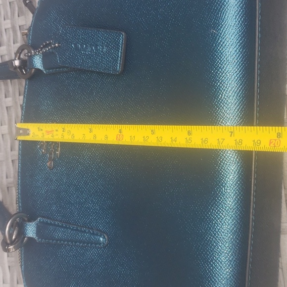 ❤COACH Metallic Teal Crossbody Bag EUC - Picture 9 of 12